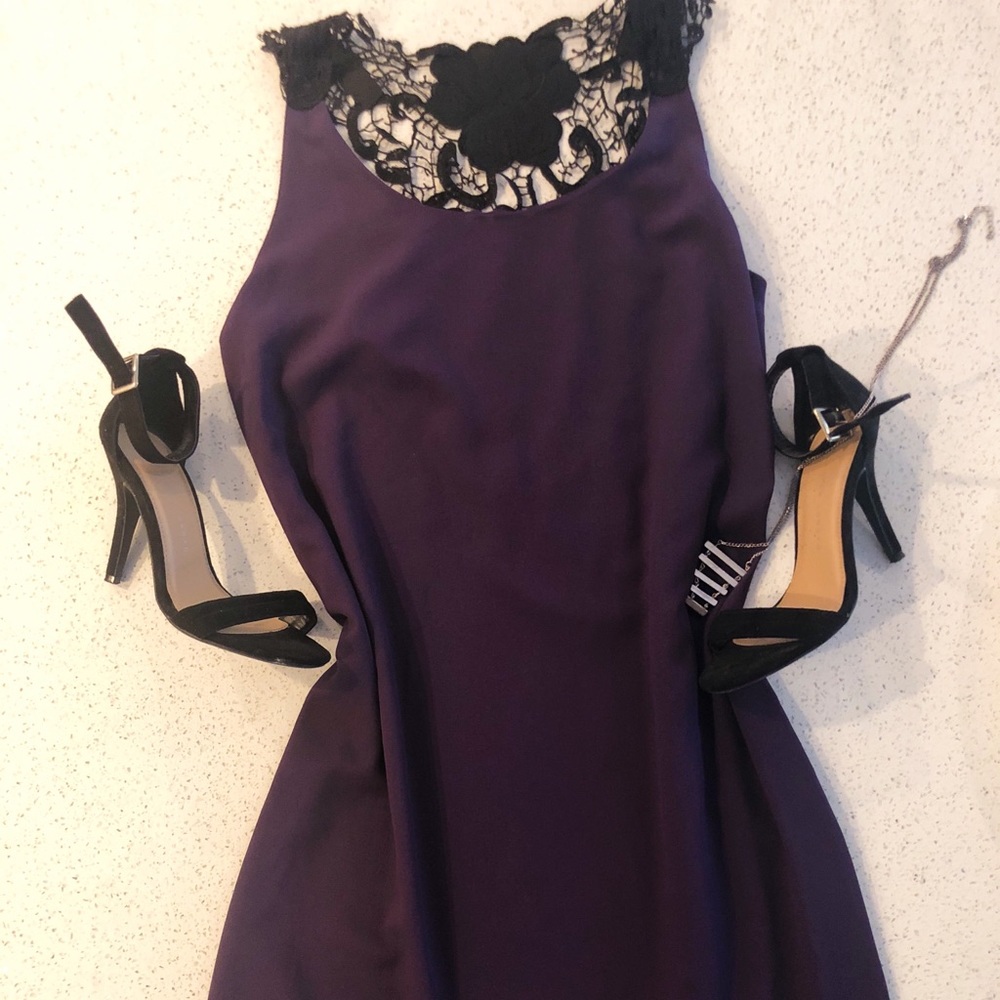 🍍Sexy A line dress with leather cutout detail